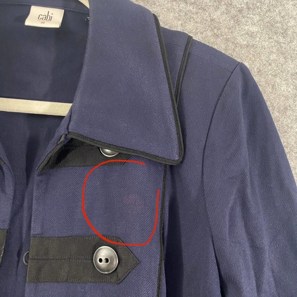 cAbi 3375 Jacket Medium Navy Blue In The Band Military Moto Long Sleeve - Picture 15 of 15